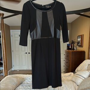 Just...Taylor Black Sheath Dress with 3/4 Sleeves